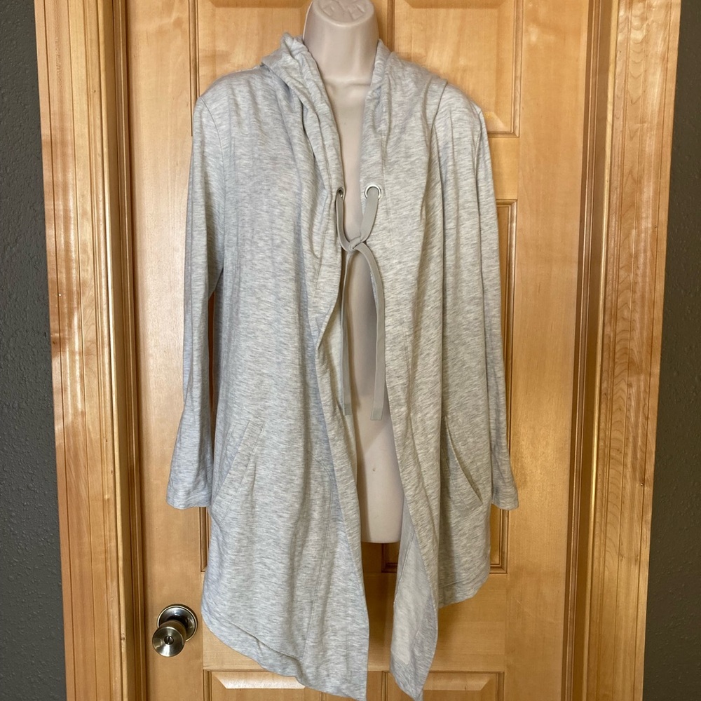 ATHLETA | Vista Wrap Hooded Cardigan Grey